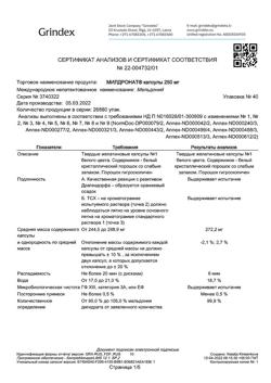10158-Сертификат Милдронат, капсулы 250 мг 40 шт-71