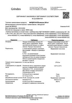 10158-Сертификат Милдронат, капсулы 250 мг 40 шт-56