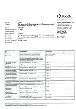 10796-Сертификат Дальнева, таблетки 5 мг+4 мг 90 шт-15