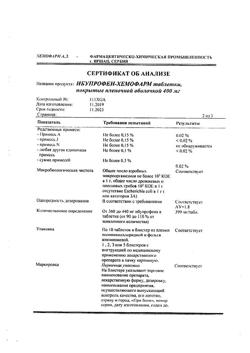 11827-Сертификат Ибупрофен-Хемофарм, таблетки покрыт.плен.об. 400 мг 30 шт-152