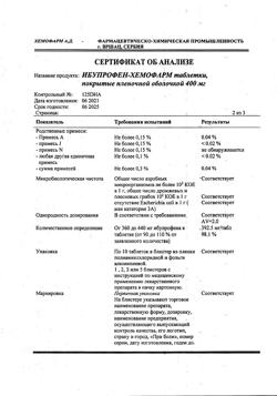 11827-Сертификат Ибупрофен-Хемофарм, таблетки покрыт.плен.об. 400 мг 30 шт-37
