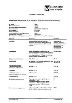 12232-Сертификат Аденурик, таблетки покрыт.плен.об. 80 мг 28 шт-1