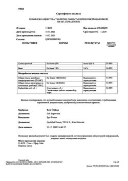 12531-Сертификат Левофлоксацин-Тева, таблетки покрыт.плен.об. 500 мг 14 шт.-10