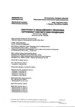 12783-Сертификат Амоксициллин, капсулы 250 мг 16 шт-30