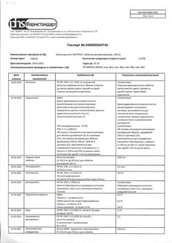 12789-Сертификат Амоксициллин ЭКСПРЕСС, таблетки диспергируемые 250 мг 20 шт-13