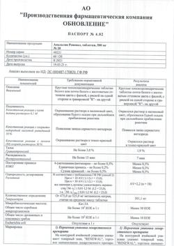 12801-Сертификат Анальгин Реневал, таблетки 500 мг 20 шт-63