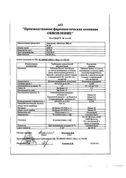 12801-Сертификат Анальгин Реневал, таблетки 500 мг 20 шт-34