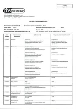 12994-Сертификат Ацетилсалициловая кислота, таблетки 500 мг 20 шт-50