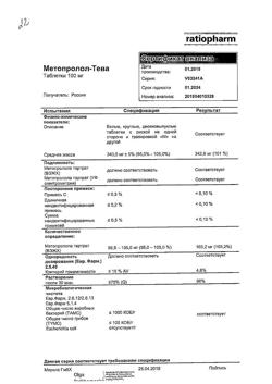 16470-Сертификат Метопролол-Тева, таблетки 100 мг 30 шт-12
