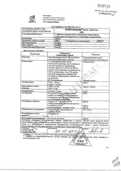 17098-Сертификат Нейромидин, таблетки 20 мг 50 шт-28