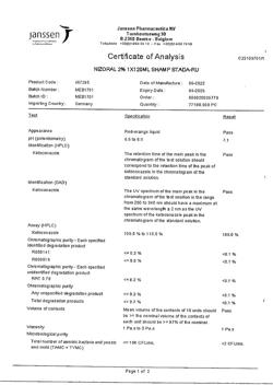 17173-Сертификат Низорал, шампунь лекарственный 2 % 120 мл 1 шт-19
