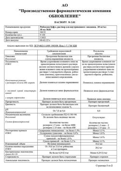 18385-Сертификат Рибоксин буфус, раствор для в/в введ 20 мг/мл 10 мл амп 10 шт-1