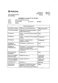 20565-Сертификат Капотен, таблетки 25 мг 28 шт-96