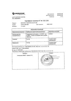 20565-Сертификат Капотен, таблетки 25 мг 28 шт-152