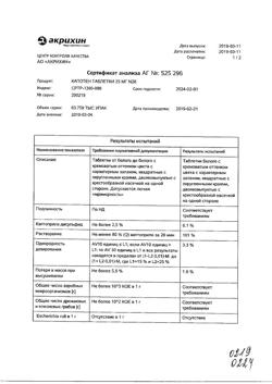 20565-Сертификат Капотен, таблетки 25 мг 28 шт-48