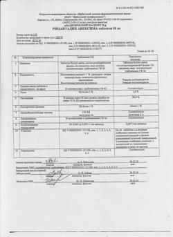 21225-Сертификат Римантадин Авексима, таблетки 50 мг 20 шт-21