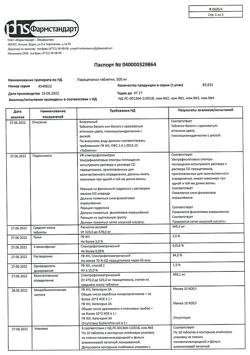 21928-Сертификат Парацетамол, таблетки 500 мг 10 шт-80