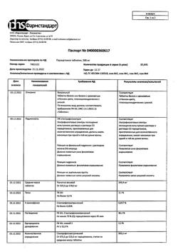 21928-Сертификат Парацетамол, таблетки 500 мг 10 шт-10