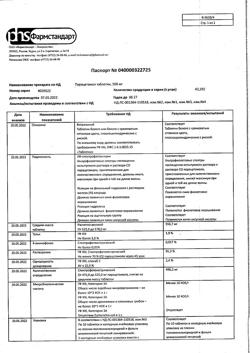 22536-Сертификат Парацетамол, таблетки 500 мг 20 шт-36