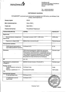 23020-Сертификат Пульмикорт, суспензия для ингаляций дозированная 0,25 мг/мл 2 мл 20 шт-4