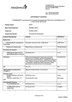 23020-Сертификат Пульмикорт, суспензия для ингаляций дозированная 0,25 мг/мл 2 мл 20 шт-21