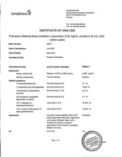 23020-Сертификат Пульмикорт, суспензия для ингаляций дозированная 0,25 мг/мл 2 мл 20 шт-8
