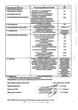 23039-Сертификат Ремаксол, раствор для инфузий 400 мл фл 1 шт-87
