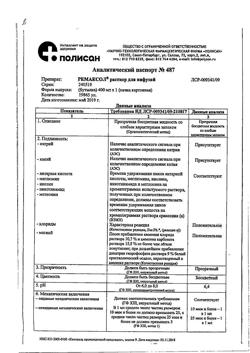 23039-Сертификат Ремаксол, раствор для инфузий 400 мл фл 1 шт-93