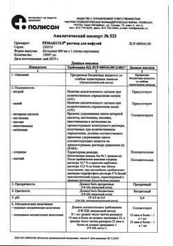 23039-Сертификат Ремаксол, раствор для инфузий 400 мл фл 1 шт-6