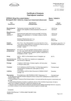 24734-Сертификат Випидия, таблетки покрыт.плен.об. 25 мг 28 шт-16