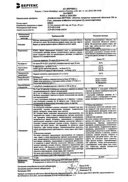 25076-Сертификат Левофлоксацин-Вертекс, таблетки покрыт.плен.об. 250 мг 5 шт-1
