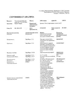 25510-Сертификат Тиогамма, раствор для инфузий 12 мг/мл 50 мл фл 10 шт-40