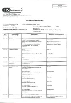 2558-Сертификат Уголь активированный, таблетки 250 мг 20 шт-15