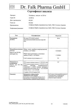 25841-Сертификат Урсофальк, капсулы 250 мг 50 шт-25
