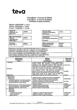 26100-Сертификат Алмагель А, суспензия для приема внутрь 170 мл 1 шт-67