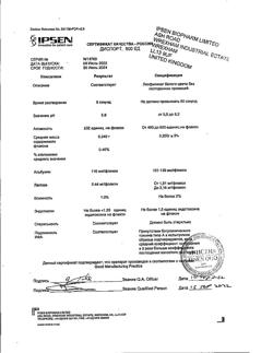 26633-Сертификат Диспорт, лиофилизат д/приг раствора для иньекций 500 ед 1шт-1