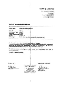 2832-Сертификат Конвулекс, таблетки с пролонг высвобождением покрыт.плен.об. 300 мг 50 шт-4