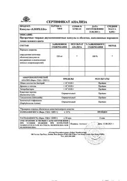 28458-Сертификат Солгар Хлорелла капсулы, 100 шт-3