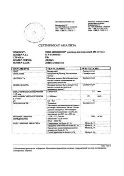 28560-Сертификат Дицинон, раствор для в/в и в/м введ. 125 мг/мл 2 мл 50 шт-23