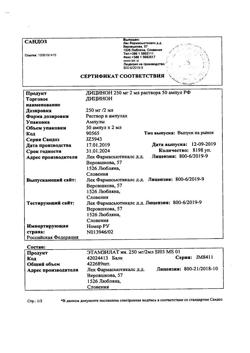 28560-Сертификат Дицинон, раствор для в/в и в/м введ. 125 мг/мл 2 мл 50 шт-20