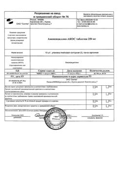 28677-Сертификат Амоксициллин-АКОС, таблетки 250 мг 20 шт-8