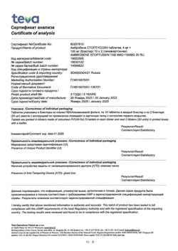 28681-Сертификат Амбробене Стоптуссин, таблетки 4 мг+100 мг  20 шт-55