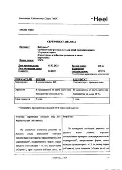 2889-Сертификат Вибуркол, суппозитории ректальные 12 шт-12