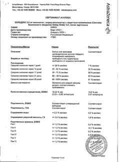 29337-Сертификат Золадекс, имплантат 3,6 мг шприц-аппликаторы 1 шт.-29