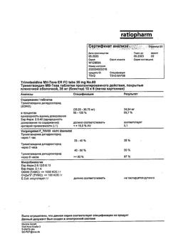 29395-Сертификат Триметазидин МВ-Тева, таблетки с пролонг высвобождением покрыт.плен.об. 35 мг 60 шт-15