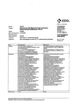 29504-Сертификат Дулоксента, капсулы кишечнорастворимые 60 мг 28 шт-7