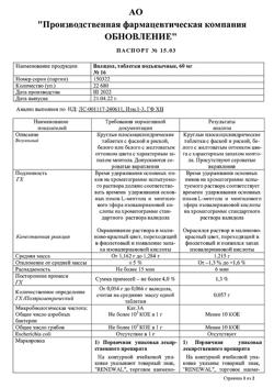 29684-Сертификат Валидол Реневал, таблетки подъязычные 60 мг 16 шт-51