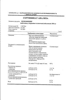 29986-Сертификат Хемомицин, таблетки покрыт.плен.об. 500 мг 3 шт-8