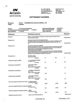 30434-Сертификат Спазмалгон, таблетки 20 шт-41