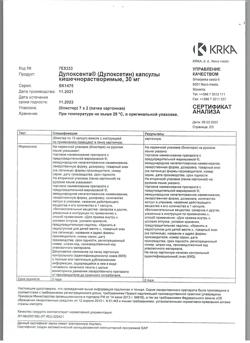 30902-Сертификат Дулоксента, капсулы кишечнорастворимые 30 мг 14 шт-6